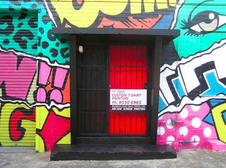 Arcade Screen Printing Front Door located in Sydney